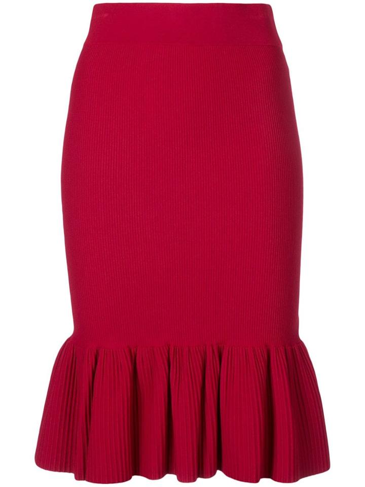Akris Punto Ribbed-knit Skirt - Red