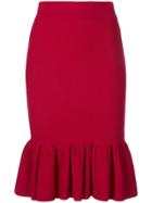 Akris Punto Ribbed-knit Skirt - Red