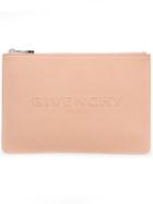 Givenchy Logo Embossed Clutch, Women's, Pink/purple