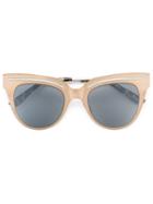Bottega Veneta Eyewear Cat Eye Frame Sunglasses, Women's, Grey, Acetate/metal (other)