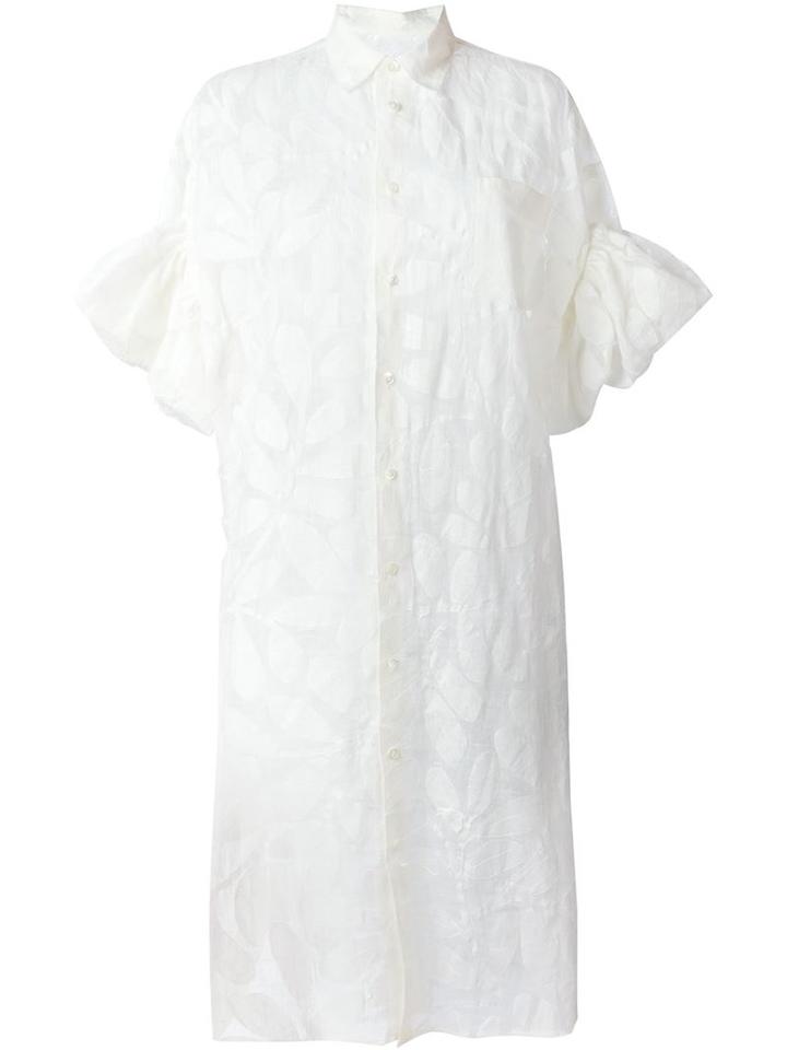 Junya Watanabe Comme Des Garçons Feather Pattern Shirt Dress