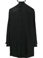 Maison Margiela Cold Shoulder Oversized Shirt - Black