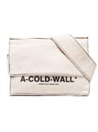 A-cold-wall* Beige Logo Canvas Messenger Bag - Nude & Neutrals