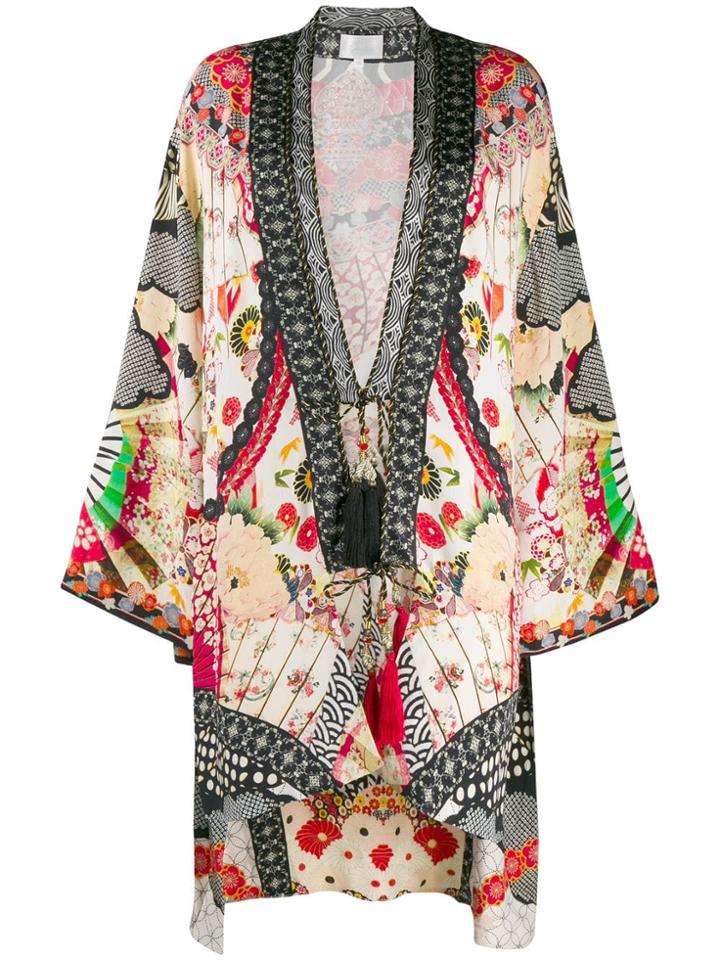 Camilla Printed Kimono Jacket - Neutrals