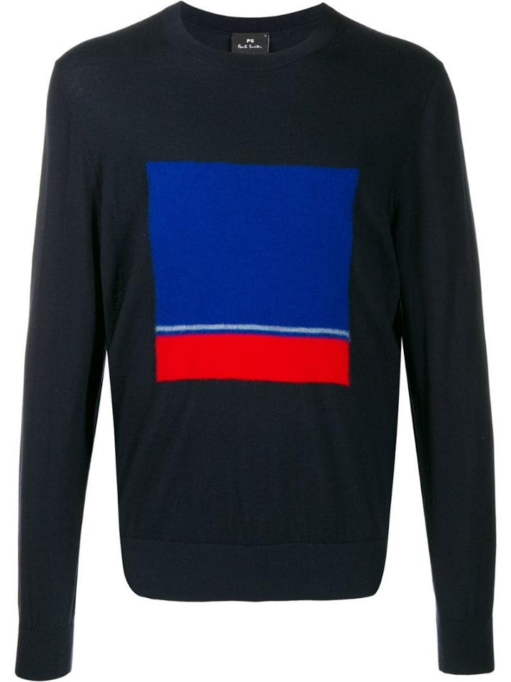 Ps Paul Smith Abstract Pattern Jumper - Blue