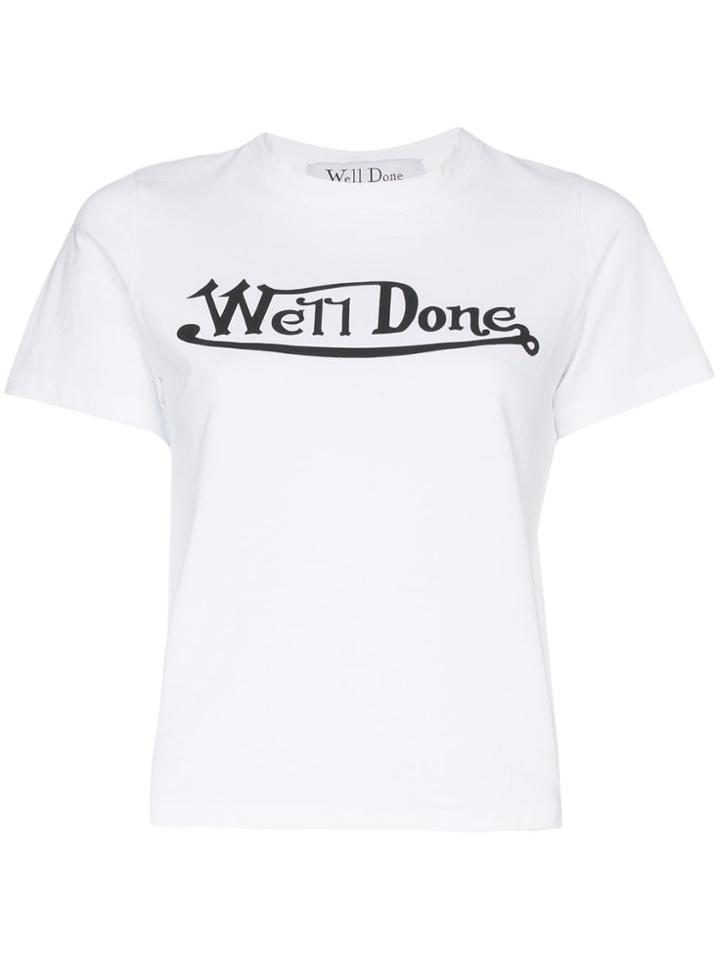 We11done Logo Cotton T-shirt - White