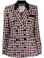 Tommy Hilfiger Check Double Breasted Blazer - Red