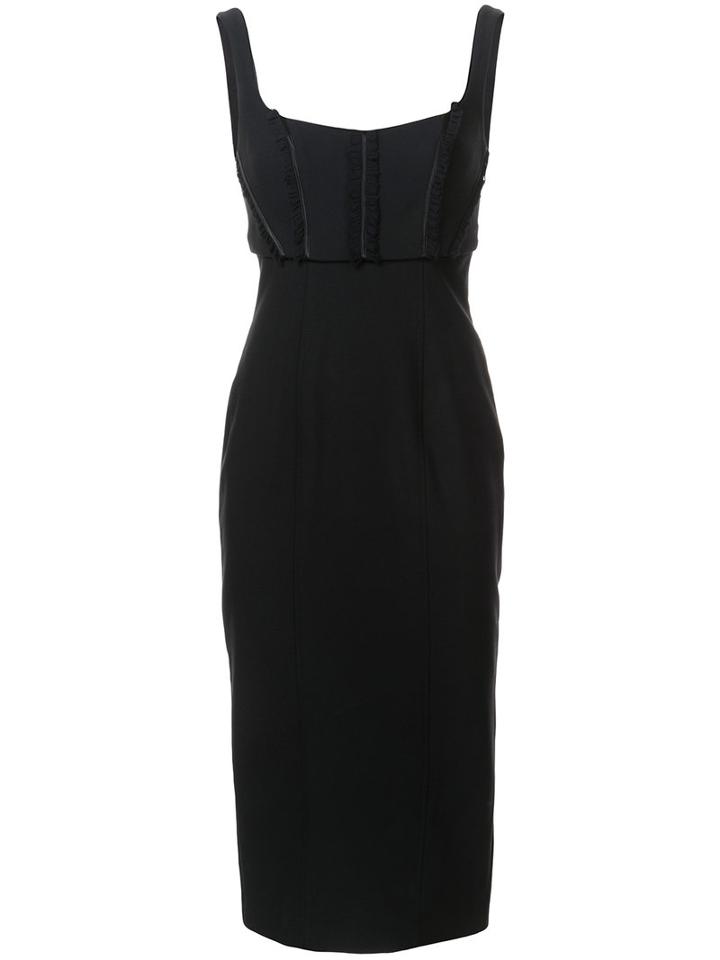 Cinq A Sept - Fitted Midi Dress - Women - Polyester/viscose/spandex/elastane - 4, Black, Polyester/viscose/spandex/elastane