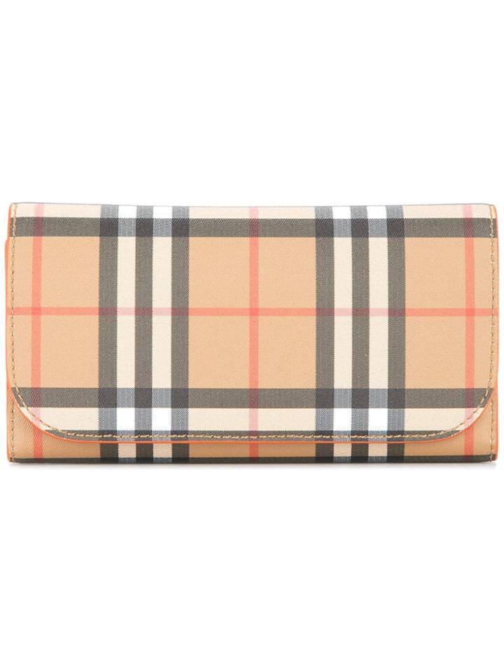 Burberry Vintage Check Continental Wallet - Brown