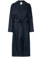 Agnona Belted Trench Coat - Blue