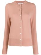 Extreme Cashmere Button-up Fitted Cardigan - Pink