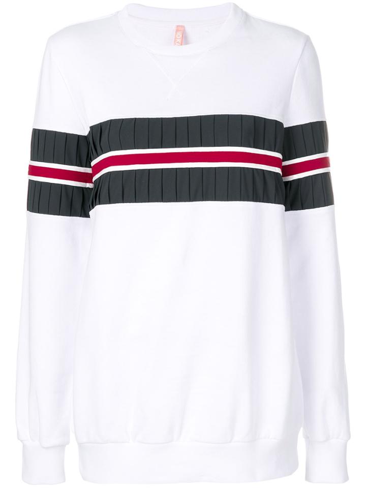 No Ka' Oi Pleated Detail Sweatshirt - White