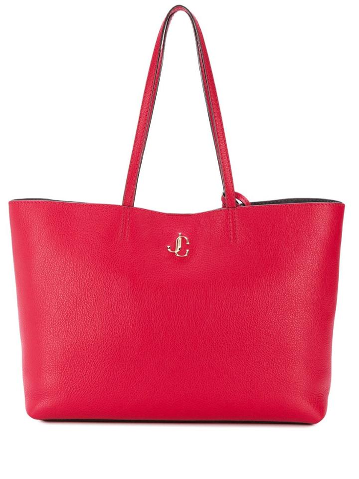 Jimmy Choo Logo Plaque Tote - Red