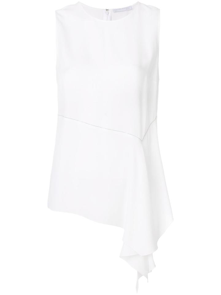 Fabiana Filippi Sleeveless Asymmetric Top - White