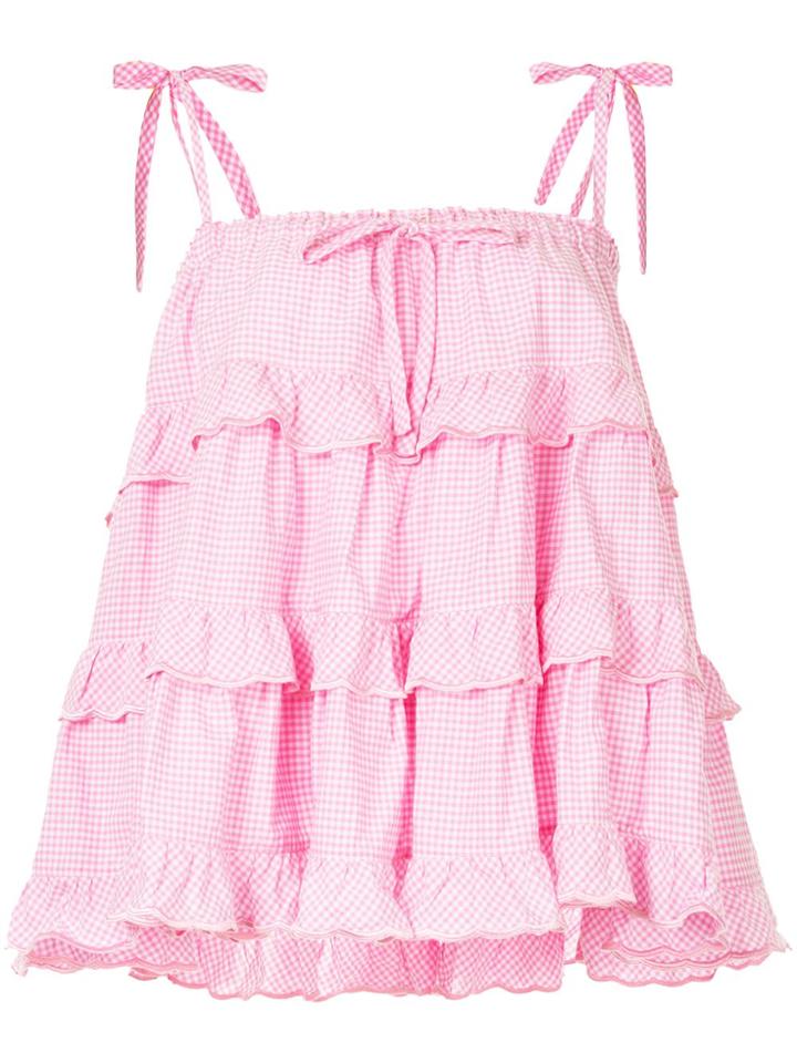 Innika Choo Ruffled Blouse - Pink & Purple