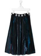 Dkny Kids Teen Elasticated Logo Midi Skirt - Blue
