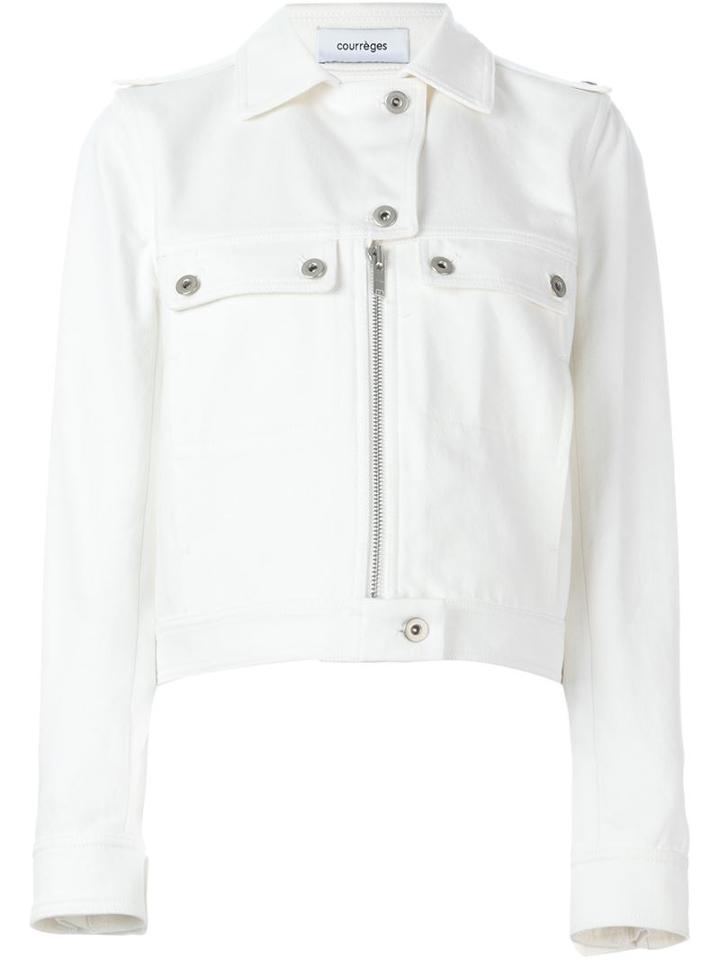 Courrèges Biker-style Denim Jacket