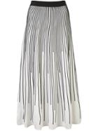 Derek Lam 10 Crosby Striped Knit Skirt - Black