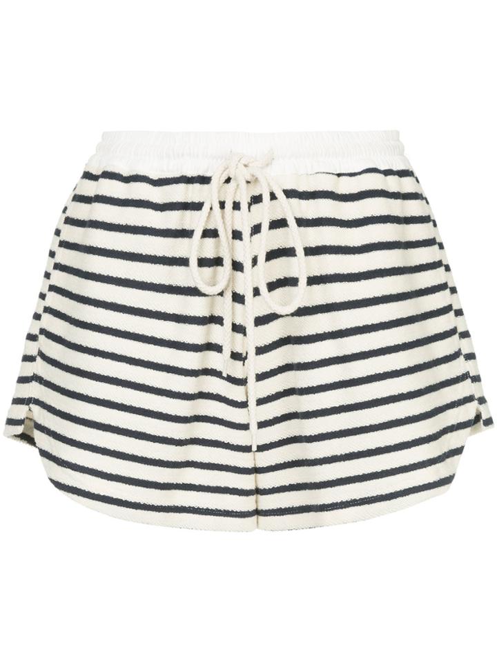 Bassike Striped Shorts - White