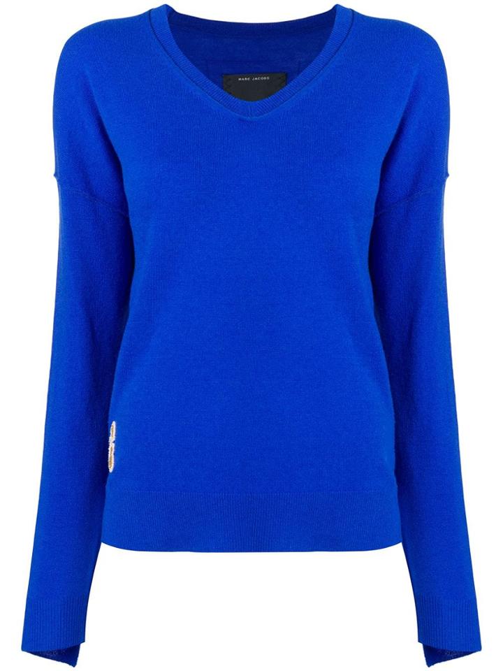 Marc Jacobs Long-sleeve Fitted Sweater - Blue