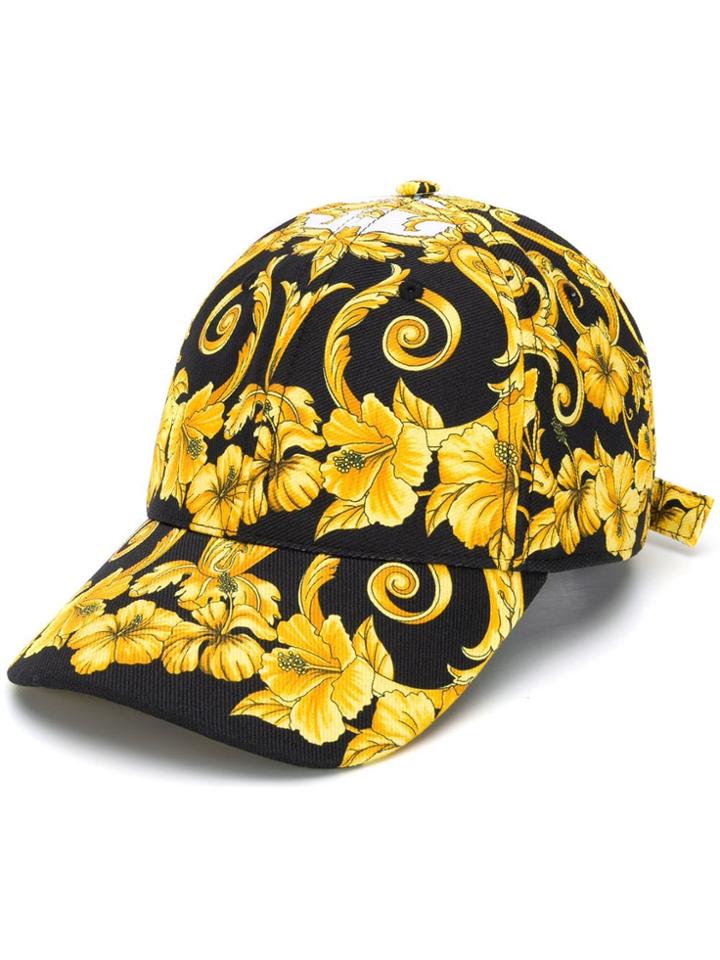 Versace Baroque Print Cap - Black