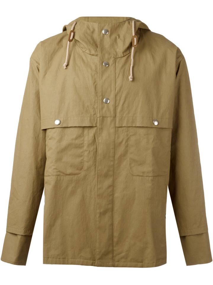 Stella Mccartney - Short Hooded Trench Coat - Men - Cotton/linen/flax/viscose - 48, Brown, Cotton/linen/flax/viscose