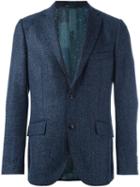 Etro Double-buttoned Formal Blazer, Men's, Size: 54, Blue, Silk/polyester/wool
