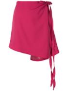 Y / Project Asymmetric Wrap Skirt - Pink & Purple