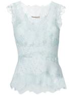 Ermanno Scervino Lace Vest Top - Blue