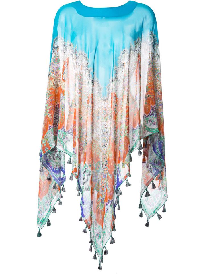 Etro - Printed Silk Cape - Women - Silk - One Size, Women's, Silk