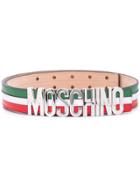 Moschino Tricolour Logo Belt - Multicolour