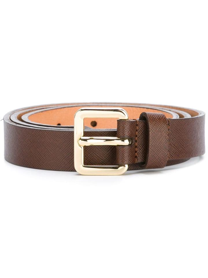 Lardini Gold-tone Buckle Belt - Brown
