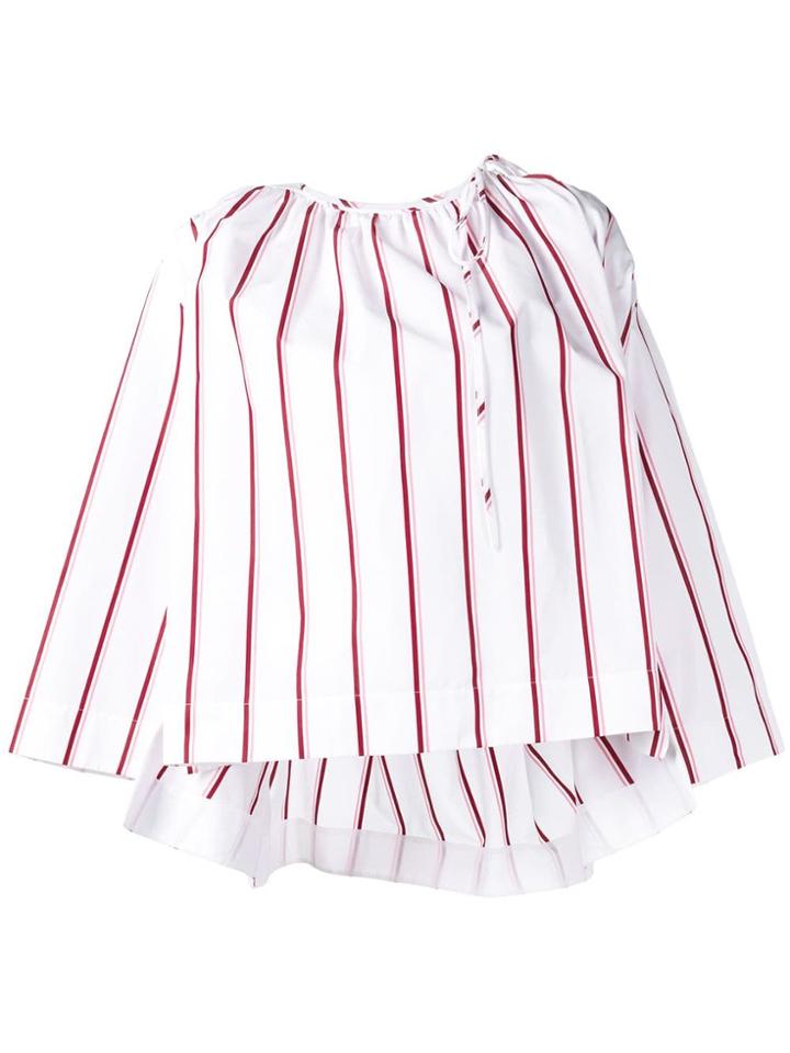 Calvin Klein 205w39nyc Striped Flared Blouse - White