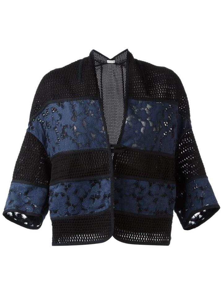 Veronique Leroy Panelled Lace Jacket, Women's, Size: 36, Black, Cotton