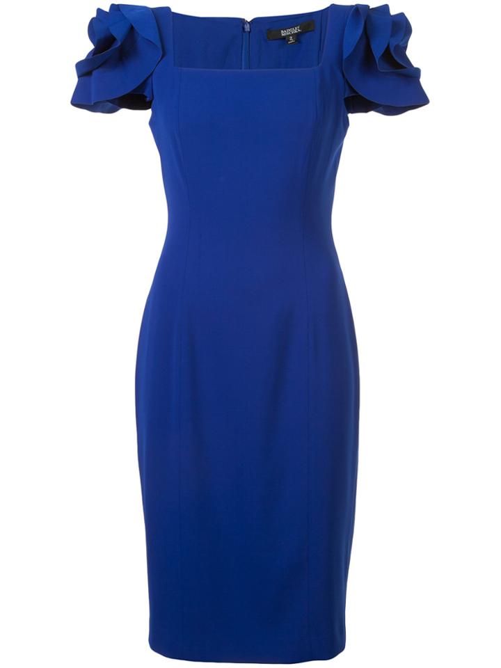 Badgley Mischka Pencil Fitted Dress - Blue