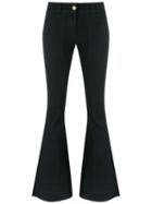Andrea Bogosian Flared Denim Pants, Women's, Size: P, Black, Cotton/spandex/elastane