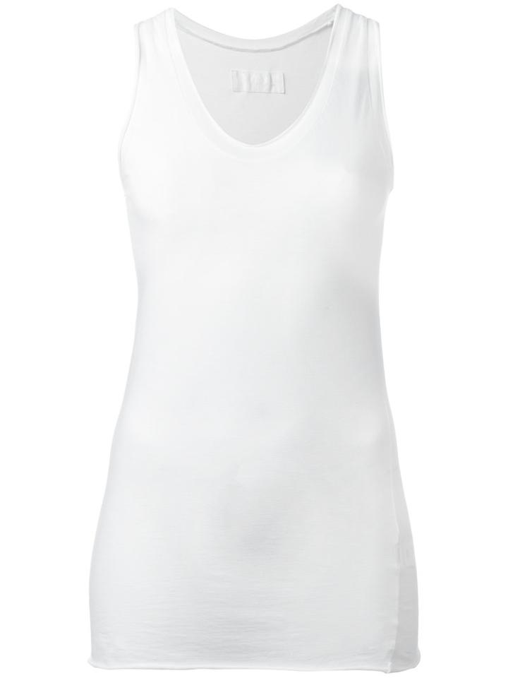 Labo Art Classic Tank Top, Women's, Size: 2, White, Cotton/spandex/elastane