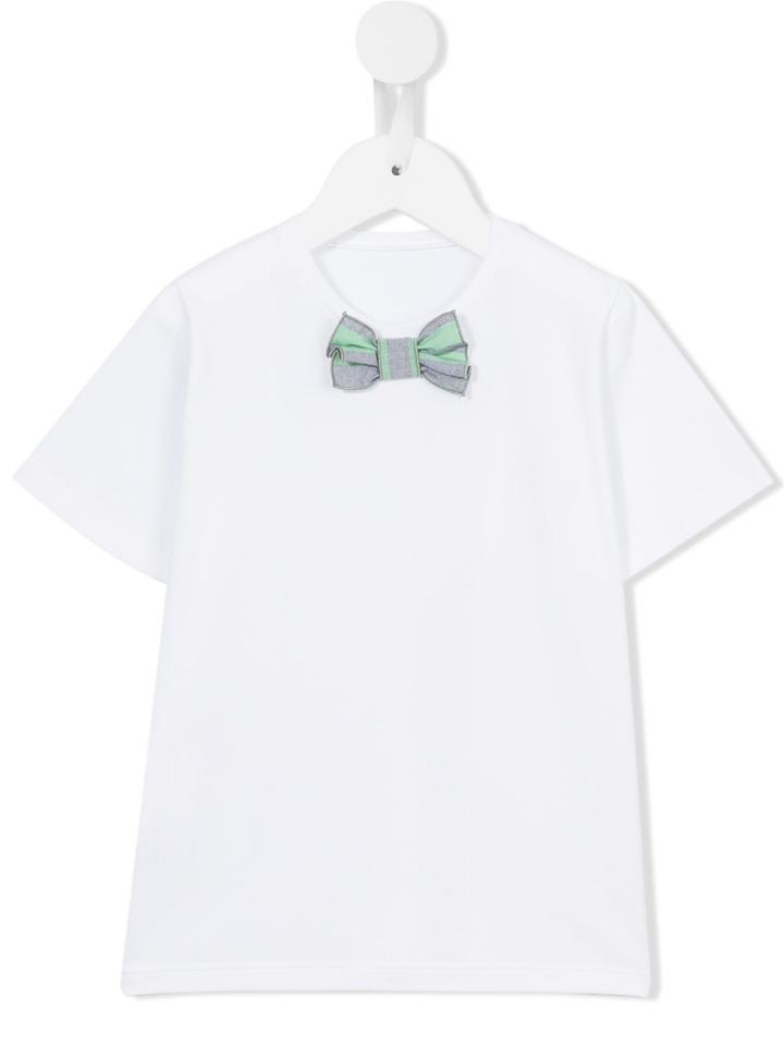 La Stupenderia Bow Detail T-shirt, Boy's, Size: 6 Yrs, White