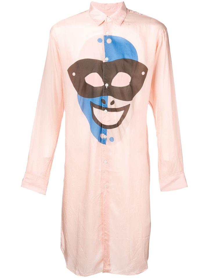 Comme Des Garçons Shirt Mask Print Shirt - Pink