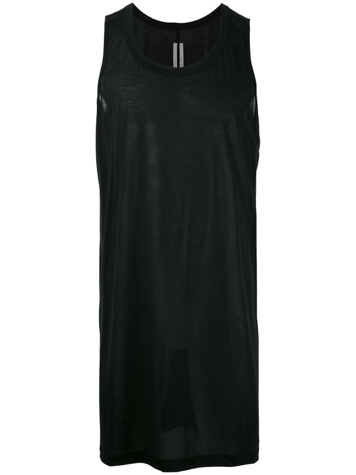 Rick Owens Cyclops Tank Top, Men's, Size: Medium, Black, Silk