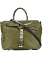 Moschino Letters Buckle Tote Bag, Women's, Green