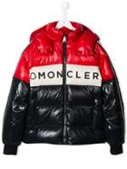 Moncler Kids Logo Puffer Jacket - Red