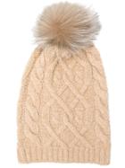 Eleventy Pom-pom Beanie - Neutrals