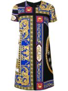 Versace The Lovers Print Shift Dress - Black