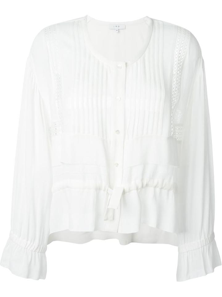 Iro Crochet Insert Blouse, Women's, Size: 38, White, Rayon