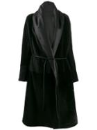 Max Mara Atelier Tie Waist Coat - Black