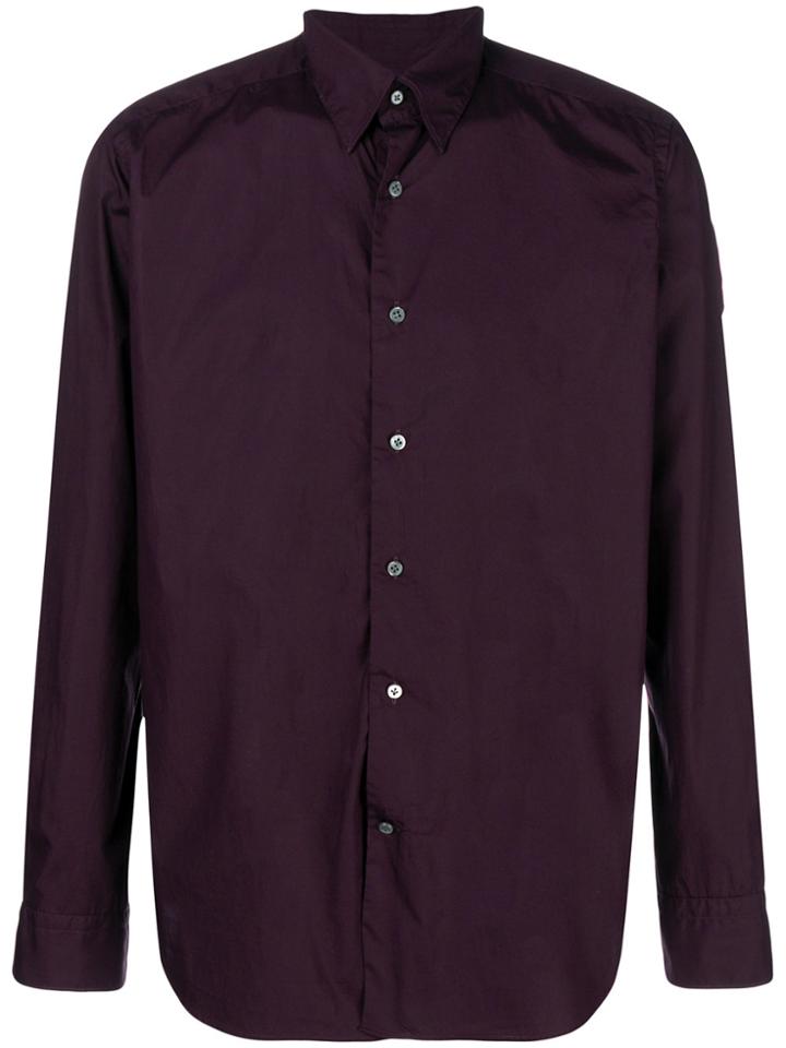 Bagutta Curved Hem Shirt - Pink & Purple