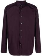 Bagutta Curved Hem Shirt - Pink & Purple