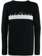John Richmond Hron Intarsia Logo Sweater - Black