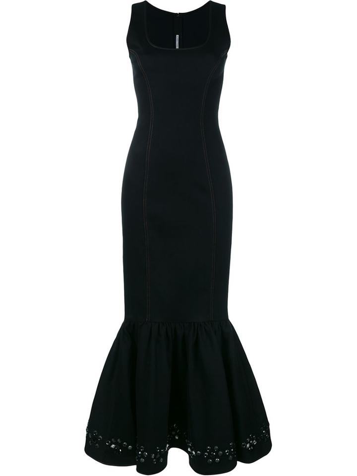 Alessandra Rich Crystal Embellished Denim Dress